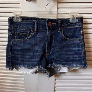 American Eagle Hi-Rise Shortie Jean Shorts